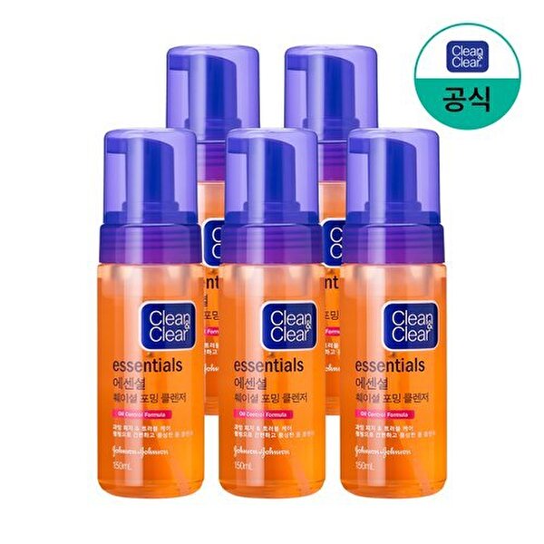 클린&클리어 에센셜 페이셜 포밍 클렌저 150ml (5개)_이미지