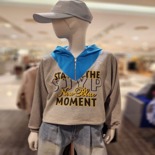 SJYP 컬러 블록 후드 저지 탑 PW2F1TTO602W_이미지