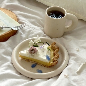 아이보리앤도트 머그 튜브플레이트 선물세트 1인 브런치 디저트 집들이