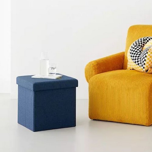 한샘 베이직 사각 수납 스툴 S