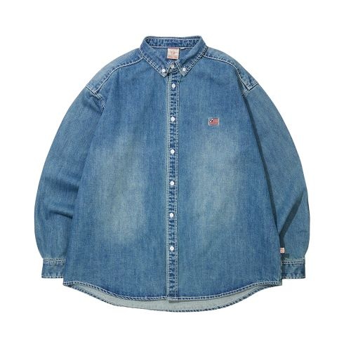 Ʈ�縱���� WIDE DENIM SHIRTS WASHED INDIGO1210953