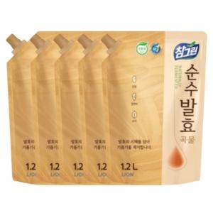 라이온코리아 참그린 순수발효 식물 리필 1.2L (5개)