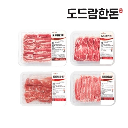 도드람푸드 도드람한돈 냉장 삼겹살+목심+항정살+등심꽃살 1.7kg (1개)