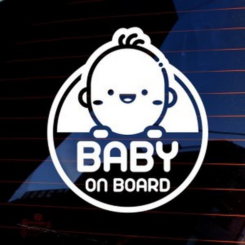 뭉키월드 엠블렘 귀여운아기 Baby On Board 스티커 LSC-723 (반사)