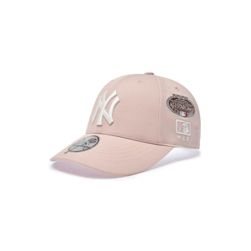 MLB 26N 공용 시그니처 올오버 패치 스트럭쳐 볼캡 NY Ptn.Coral 3ACPB316N-50COP