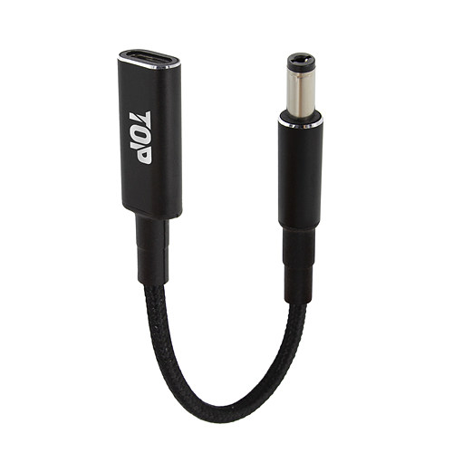 탑라인에이치디 HDTOP HT-CL055 Type C to DC 5.5x2.1 젠더 (0.15m)_이미지