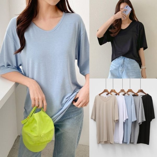 위쉬몰 LI 유브이라인반팔티셔츠 X434H603 빅사이즈