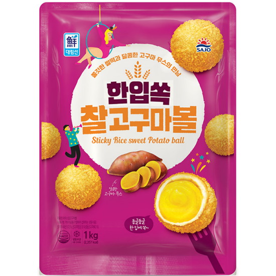 사조대림 대림선 한입쏙 찰고구마볼 1kg (2개)_이미지