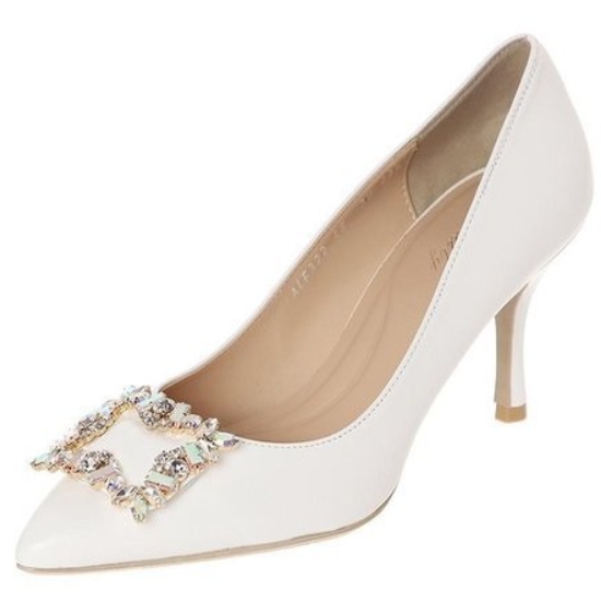 DFD라이프컬쳐그룹 소다 보석장식 펌프스 ALF322 (LS30, 화이트)