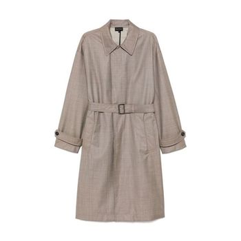 아르마니 엠포리오아르마니 엠포리오 Virgin-Wool 벨티드 트렌치 코트 Brand Size 50 US 40 EM000662-AF14151
