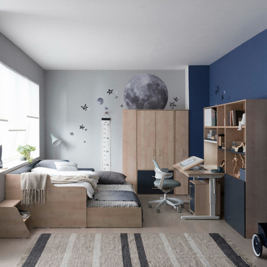 리바트 꼼므 주니어 수납 슬라이딩 2단침대 (매트별도)_이미지