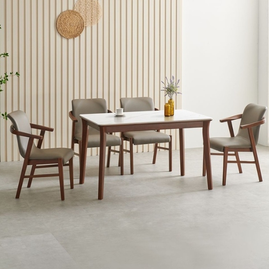 라로퍼니처 위니 포세린 통세라믹 식탁 1250 (의자4개)_이미지