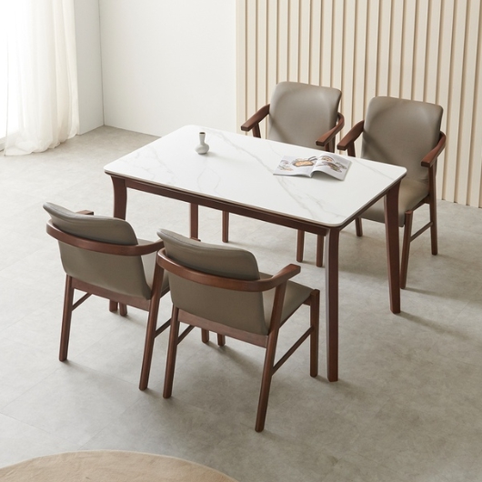 라로퍼니처 위니 포세린 통세라믹 식탁 1250 (의자4개)_이미지