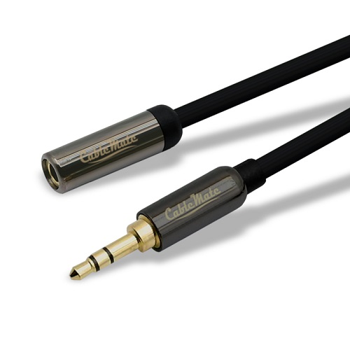 CABLEMATE 스테레오 케이블 3.5mm AUX 최고급형 무산소동선 (M/F) (연장, 5m)_이미지