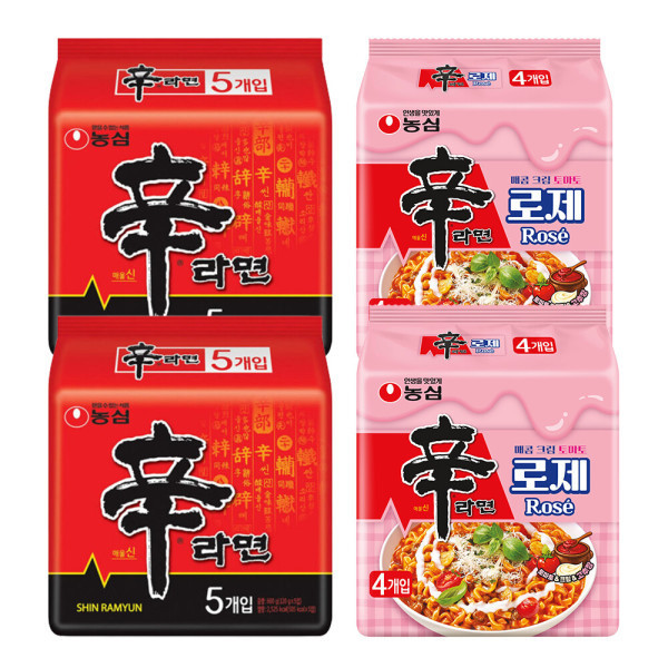 신라면 10개 + 신라면 로제 8개