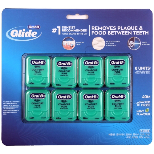 브라운 오랄비 글라이드 치실 민트향 44m (8개)