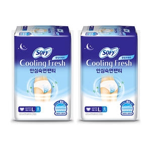  쏘피 쿨링 프레쉬 안심숙면팬티 대형 8개 [2팩(16개)]
