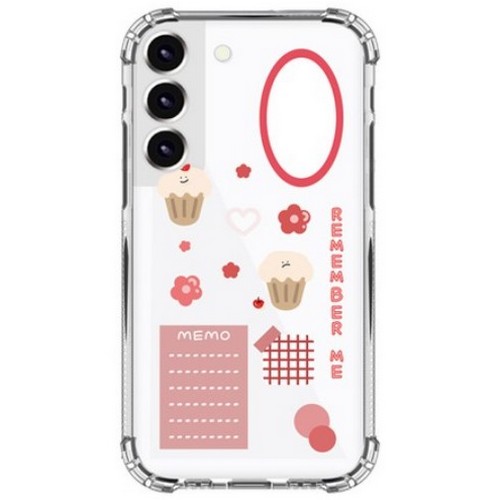 갤럭시S22 플러스 바닐라머핀 해피밀 투명 방탄 클리어 젤리 케이스