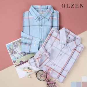 빅체크 린넨 셔츠_ZOA2WC1303