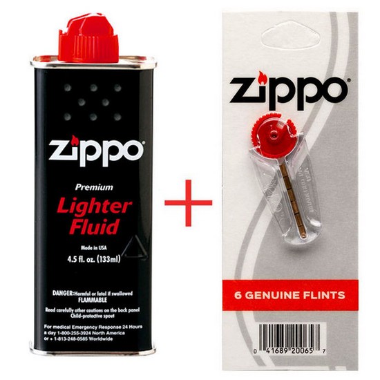 지포(ZIPPO) 라이터 오일 133ml+부싯돌(6개)_이미지