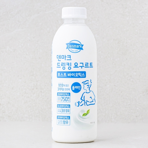 동원F&B 덴마크 드링킹 요구르트 포스트 바이오틱스 플레인 750ml (1개)_이미지