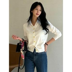 모리스커밍홈 셔츠레이어드 골드버튼 가디건_M2501CD003A