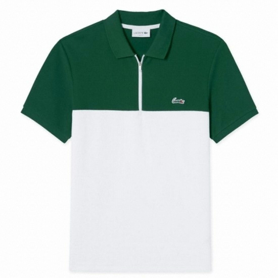 동일드방레 라코스테 남성 컬러블럭 집업 폴로 셔츠 PH3239-18B291