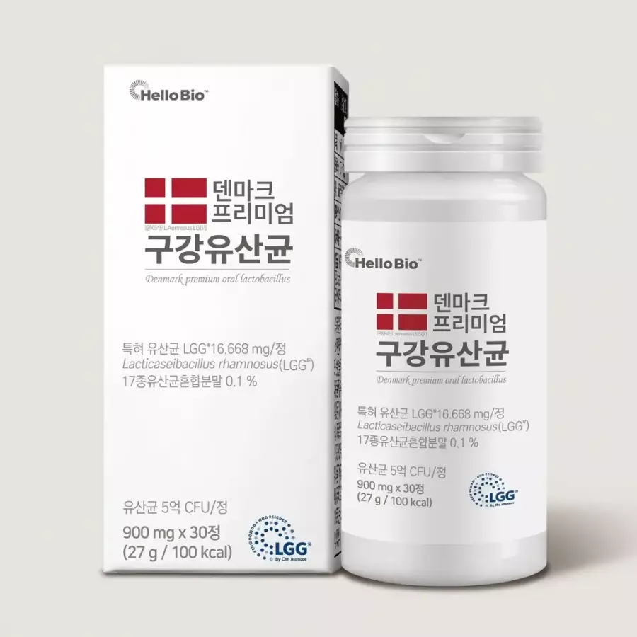 헬로바이오 헬로바이오 덴마크 구강유산균 900mg 30정이미지입니다. 누르면 해당 게시물로 새창이동합니다.