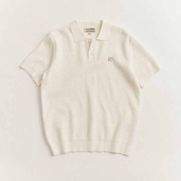 남성 British Sporting Club Waffle Short-Sleeves Knit ABWAM25711WHX