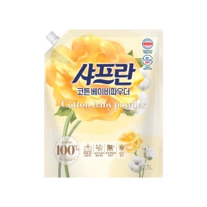 LG생활건강 샤프란 코튼 베이비파우더 리필 2.1L (1개)