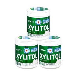 자일리톨 껌 오리지널 용기 100g 3개