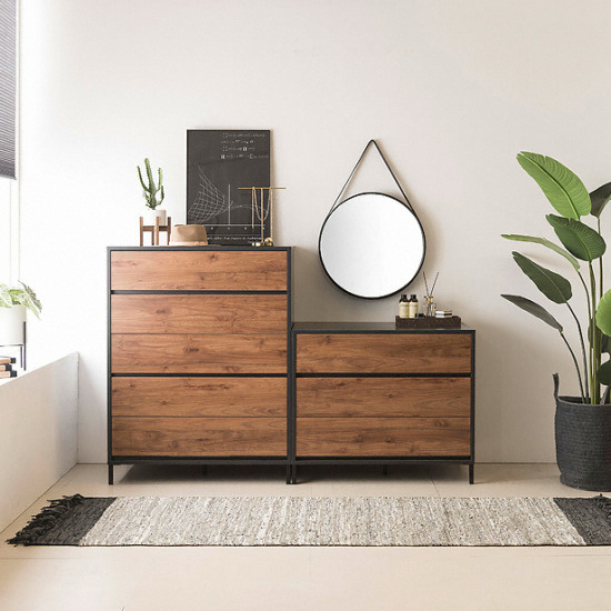 리바트 무드 레트로 3단 서랍장 900_이미지