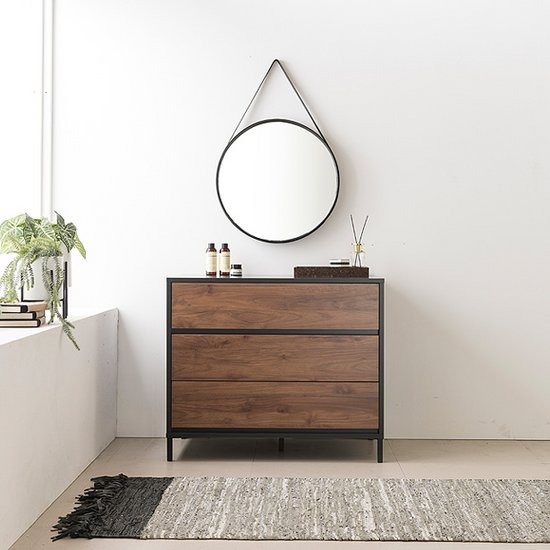 리바트 무드 레트로 3단 서랍장 900_이미지