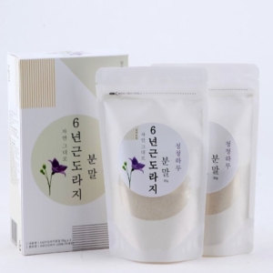 국산 무농약 6년근 약 도라지분말 100g 효능 차에 좋은 음식 가루 목 기침 기관지
