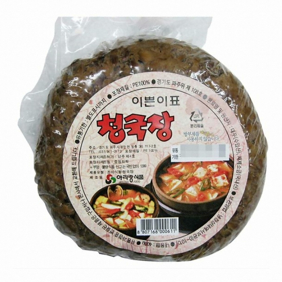 아리랑식품 이쁜이표 청국장 400g이미지입니다. 누르면 해당 게시물로 새창이동합니다.