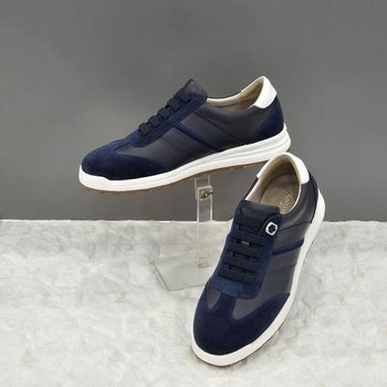 남성 스웨이드 포인트 스니커즈 Y2HF40ZY20 NAVY 2SD JJ_이미지