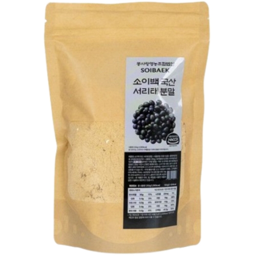 콩사랑영농조합법인 소이백 서리태 분말 250g (5개)