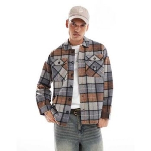 산타크루즈 lodge 체크 셔츠 인 베이지 9509273