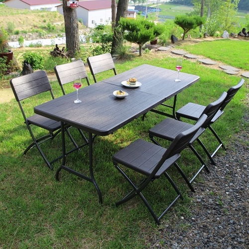 위드퍼니처 아르망 브로몰딩 접이식 야외 테이블 1800 (아르세의자6개)_이미지