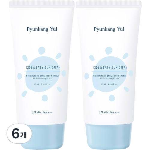 편강율 키즈 앤 베이비 선크림 (SPF50+) 75ml (6개)_이미지