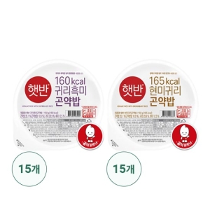 햇반 현미귀리곤약밥 150g 10개 + 귀리흑미곤약밥 150g 10개