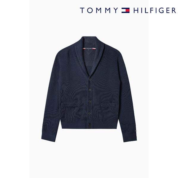 타미힐피거 숄 칼라 립 가디건 T12E7KCD410MT1