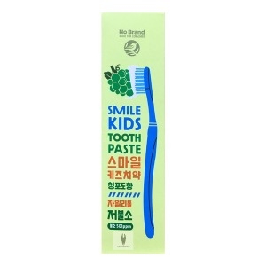 노브랜드 스마일 키즈 치약 청포도향 100g (5개)_이미지
