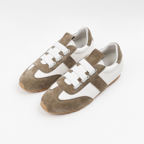 신난다슈 여성 스니커즈 단화 3cm 발편한 여자 슬립온 운동화 소가죽 밴딩 GDR263_이미지