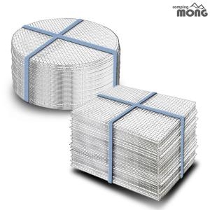 꾸버스 태망중 석쇠 일회용석쇠 불판 바베큐그릴 90장 묶음