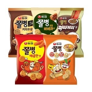 농심 쫄병스낵 30봉/매콤한맛/바베큐맛/<b>안성탕면</b>맛/짜파게티맛/커피우유맛 5종