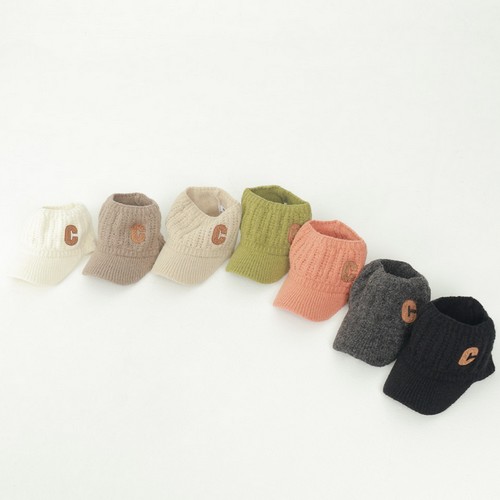 지니골프 오픈형 겨울 니트 털 썬캡_이미지