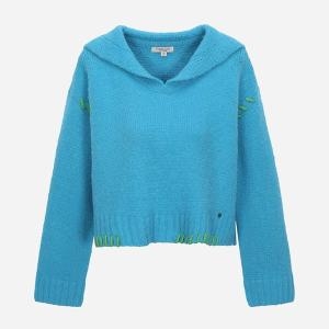 써스데이아일랜드 빅카라 핸드메이드 포인트 풀오버 T238MSW232W_이미지