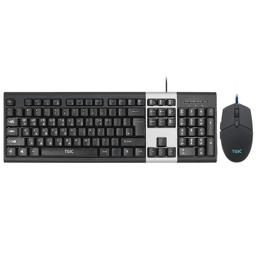 TGIC TGC-K2200V + GM2 유선 키보드 마우스 세트_이미지