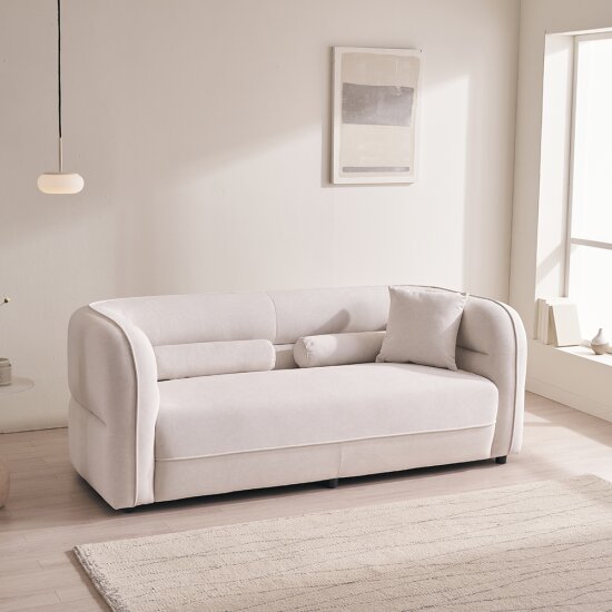 일마레하우스 하보 아이보리 갤럭시 패브릭 소파 3인용_이미지